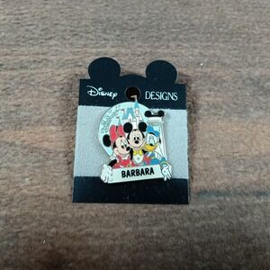 Disney Mickey Mouse Donald Duck Barbara Personalized Pin